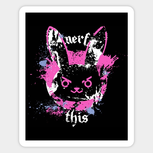 Overwatch d.va bunny NERF THIS shirt MEKA Spray! [DARK Version] Magnet by WFDJ